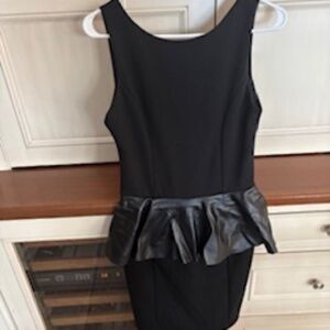 Aqua Brand mini dress with  faux leather